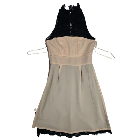 Banana Republic Women Lace Dress Sz 2 Black High Neck Sleeveless Classic Evening - Picture 10 of 16